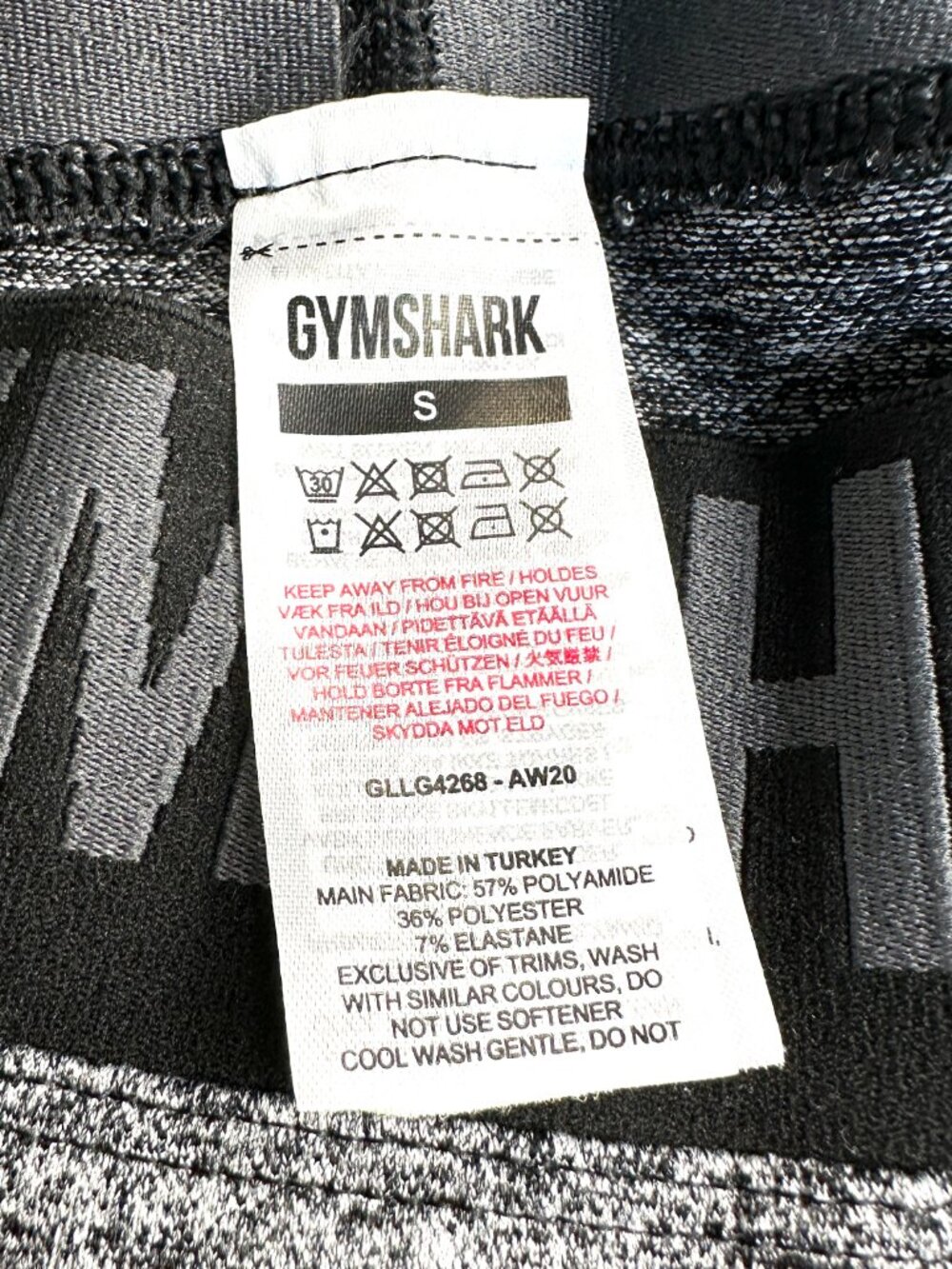 Gymshark Flex Low-rise Seamless Leggings Charcoal Marl Size Small Glute Contour - Picture 7 of 7
